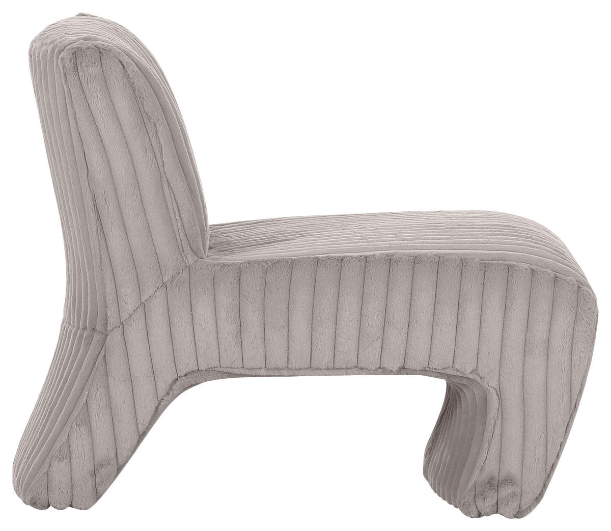 SESSEL in Cord Grau  - Schwarz/Grau, Konventionell, Kunststoff/Textil (68/72/89cm) - MID.YOU