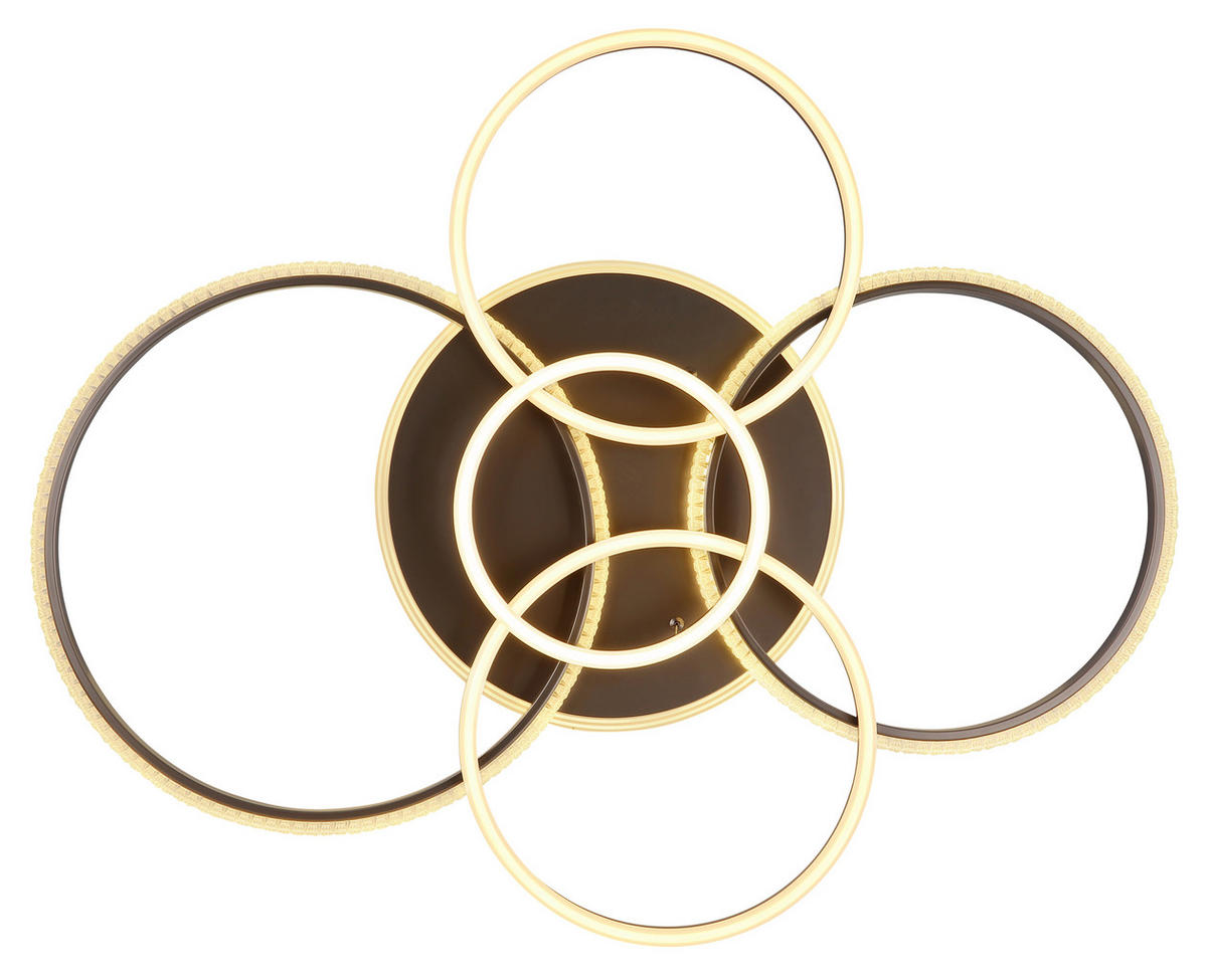 LED-DECKENLEUCHTE    110/88/11,5 cm  - Klar/Anthrazit, Design, Kunststoff/Metall (110/88/11,5cm) - Globo