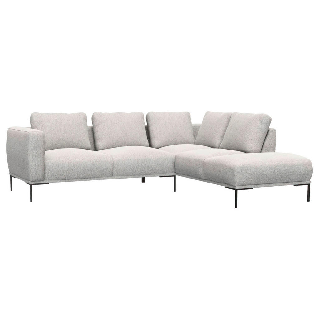 Thumbnail - Livetastic Ecksofa, Hellgrau, Textil, 5,5-Sitzer, Füllung: Schaumstoff, Ottomane rechts, L-Form, 252x206 cm, Goldenes M,...
