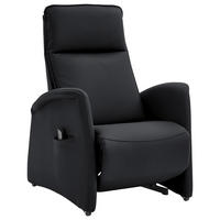 FERNSEHSESSEL Anthrazit  - Anthrazit/Schwarz, Design, Leder/Kunststoff (79/114/87-176cm) - Valdera