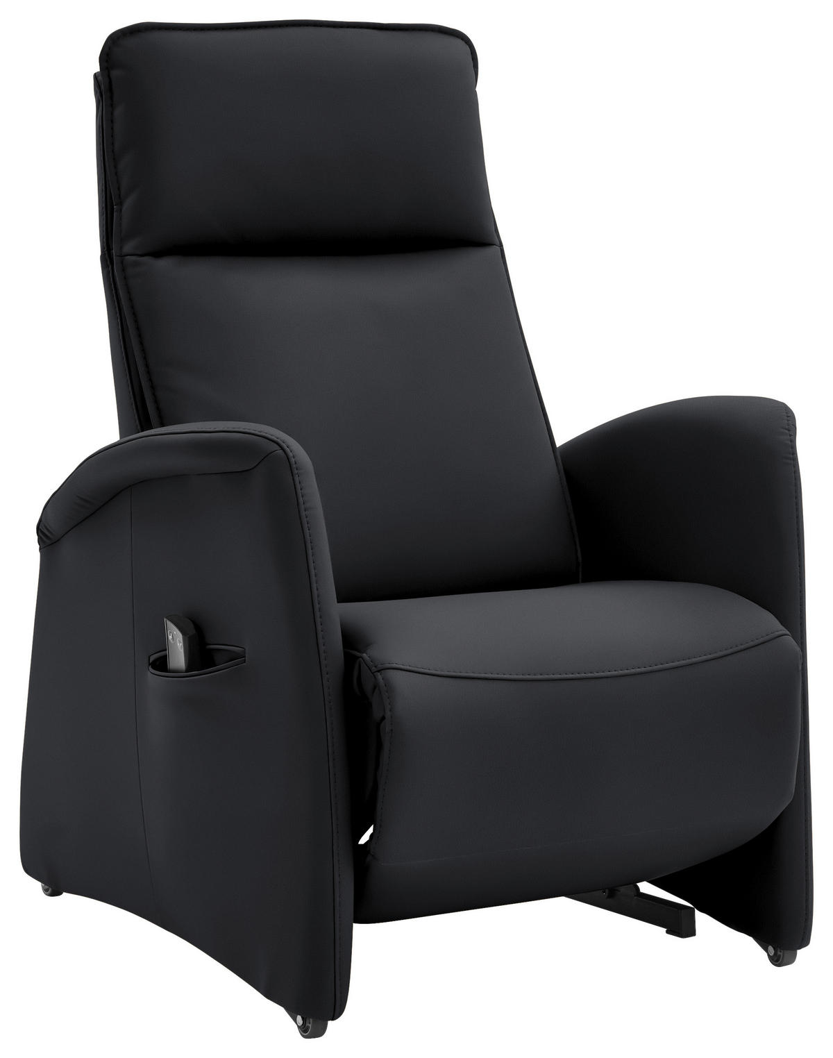 FERNSEHSESSEL Anthrazit  - Anthrazit/Schwarz, Design, Leder/Kunststoff (79/114/87-176cm) - Valdera