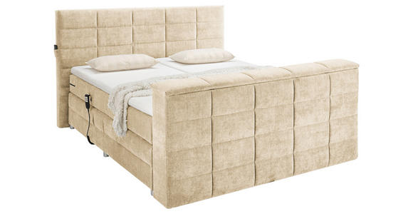 BOXSPRINGBETT 180/200 cm  in Sandfarben  - Sandfarben, KONVENTIONELL, Textil (180/200cm) - Carryhome