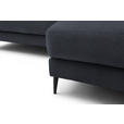 ECKSOFA  in Flachgewebe Dunkelgrau  253/177 cm  - Dunkelgrau/Schwarz, Design, Textil/Metall (253/177cm) - Dieter Knoll