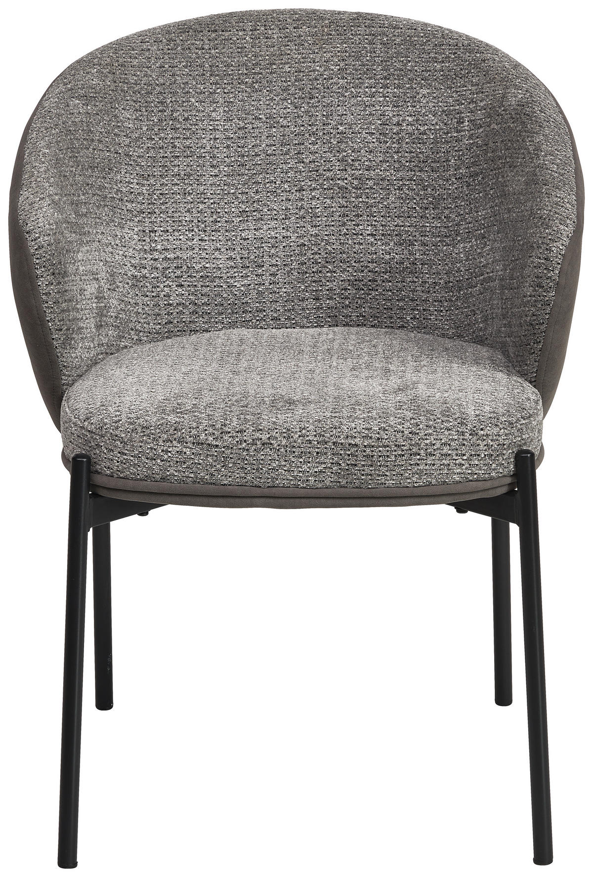 ARMLEHNSTUHL  in Eisen Samt  - Schwarz/Grau, MODERN, Textil/Metall (56/76,5/57,5cm) - MID.YOU