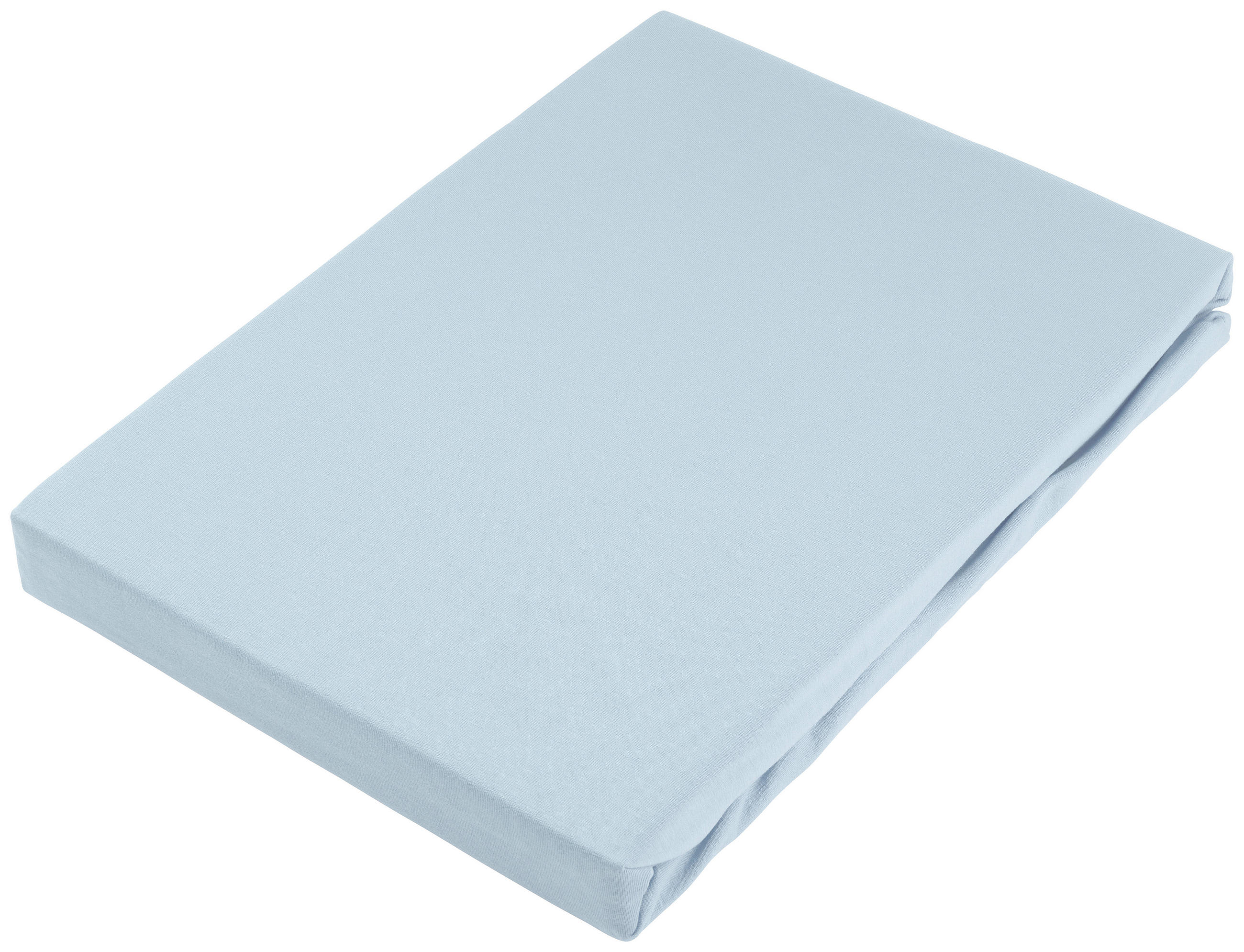 NAPÍNACIA PLACHTA NA BOXSPRIN, džersej, svetlomodrá, 180/220 cm - svetlomodrá, Konventionell, textil (180/220cm) - Novel