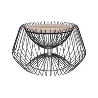 PRÍRUČNÝ STOLÍK, hnedá, čierna - hnedá/čierna, Basics, kov/kameň (60/60/35cm)