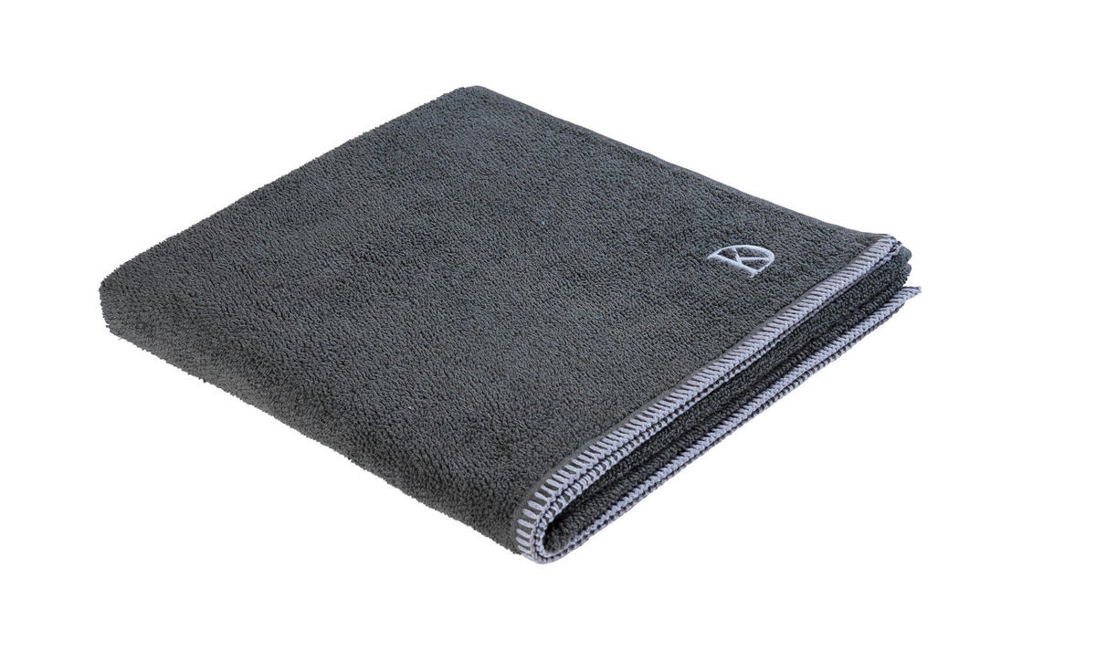 DUSCHTUCH 70/140 cm BOLANO  - Anthrazit, KONVENTIONELL, Textil (70/140cm) - Dieter Knoll