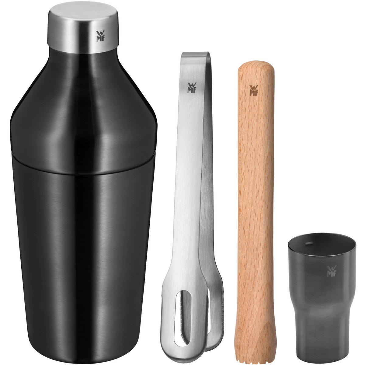 COCKTAIL-SET - Silberfarben/Braun, Design, Holz/Metall - WMF