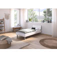 BETT 90/200 cm  in Weiß  - Alufarben/Weiß, Design, Metall (90/200cm) - Carryhome