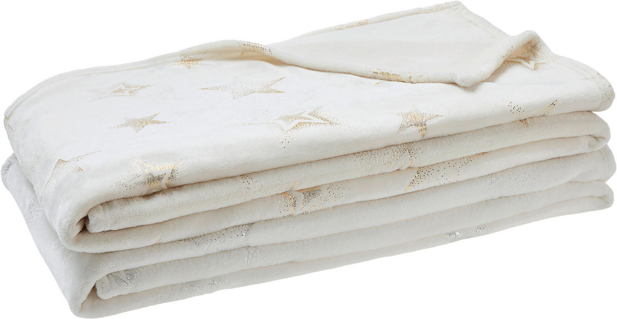 WOHNDECKE 150/200 cm  - Silberfarben/Weiß, Textil (150/200cm) - X-Mas