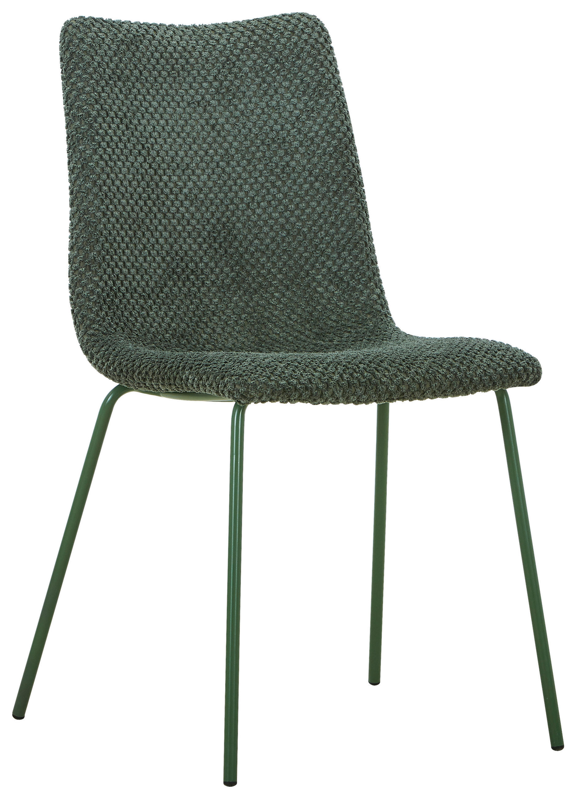 STUHL Webstoff Grün  - Grün, Design, Textil/Metall (45/86,5/57cm) - home24