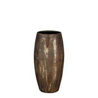 VÁZA, keramika,  - rezavá, Basics, keramika (24/24/50cm)