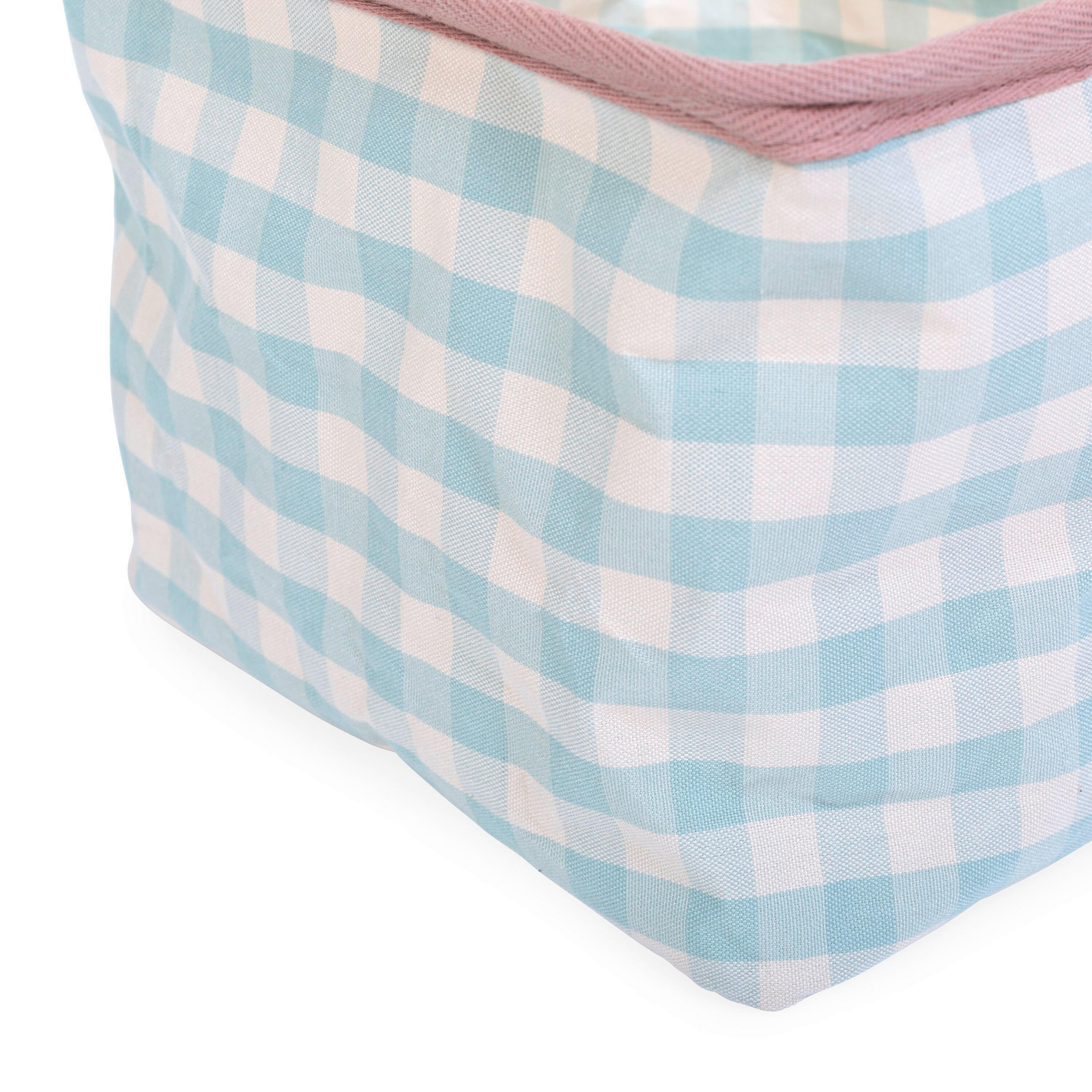 AUFBEWAHRUNGSBOX Vichy Korb Salbeigrün  - Salbeigrün, KONVENTIONELL, Textil (25/20/20cm) - Childhome