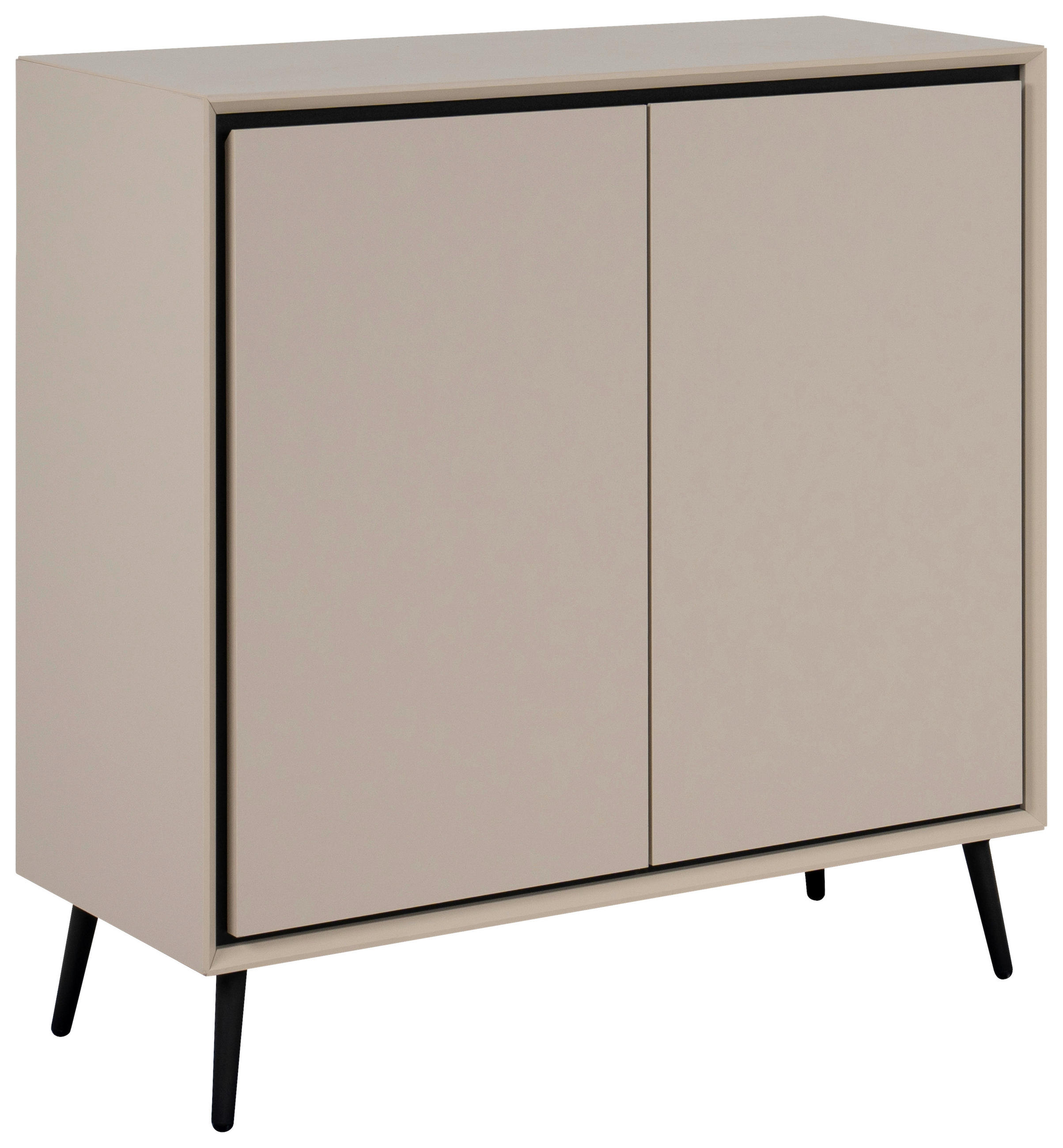 KOMMODE  in 90/90/38 cm  - Sandfarben/Schwarz, MODERN, Holzwerkstoff/Kunststoff (90/90/38cm) - Livetastic