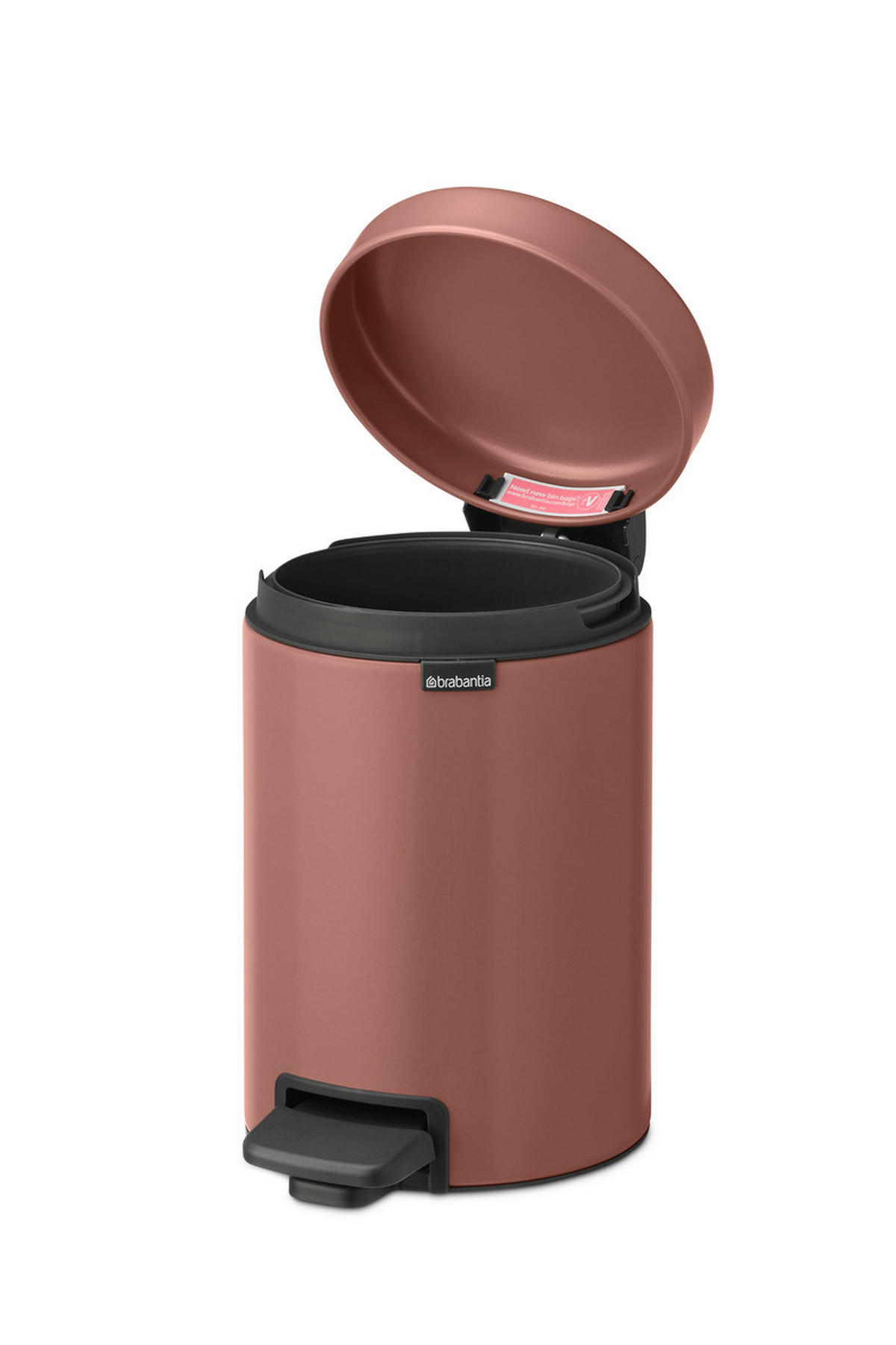 TRETEIMER 3 l  Metall  - Taupe/Anthrazit, Basics, Kunststoff/Metall (16,8/26,4/23,5cm) - Brabantia