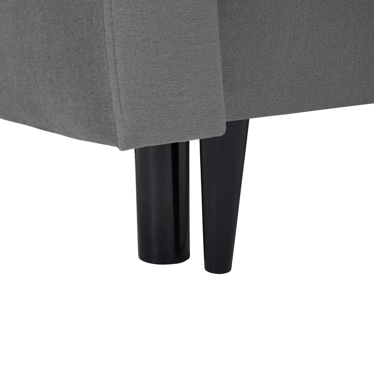 SCHLAFSOFA in Samt Grau  - Schwarz/Grau, Konventionell, Holz/Textil (220/95/98cm) - MID.YOU