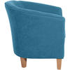 COCKTAILSESSEL Velours Petrol    - Buchefarben/Petrol, MODERN, Holz/Textil (70/74/70cm) - Max Winzer