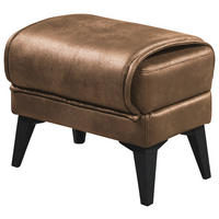 HOCKER Mikrovelours Hellbraun  - Hellbraun/Schwarz, MODERN, Kunststoff/Textil (62/49/43cm) - MID.YOU