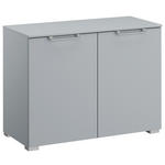 KOMMODE  in 80/61/42 cm  - Silberfarben/Hellgrau, Design, Holzwerkstoff/Kunststoff (80/61/42cm) - Novel