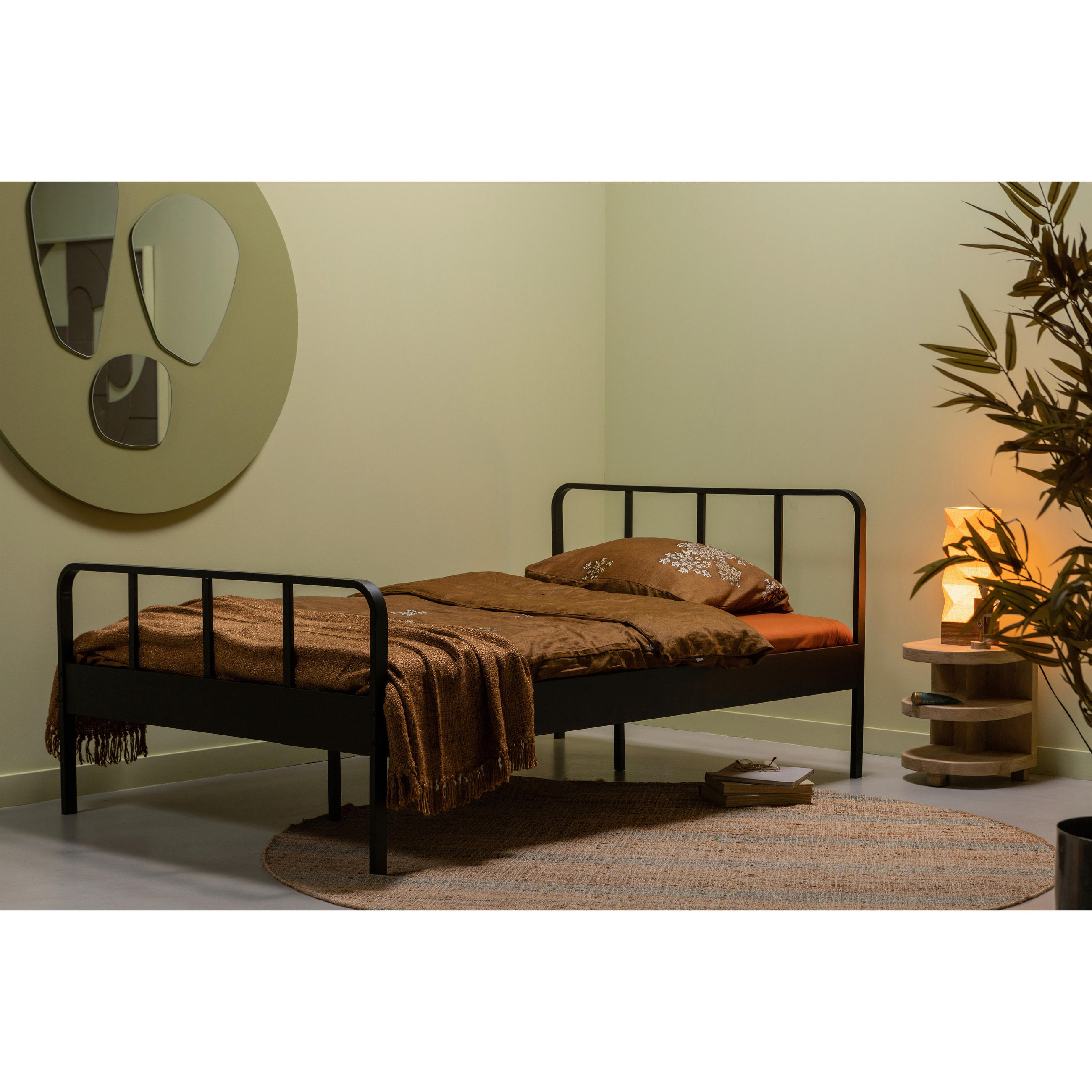 METALLBETT 120/200 cm  in Schwarz  - Schwarz, Basics, Metall (120/200cm) - MID.YOU