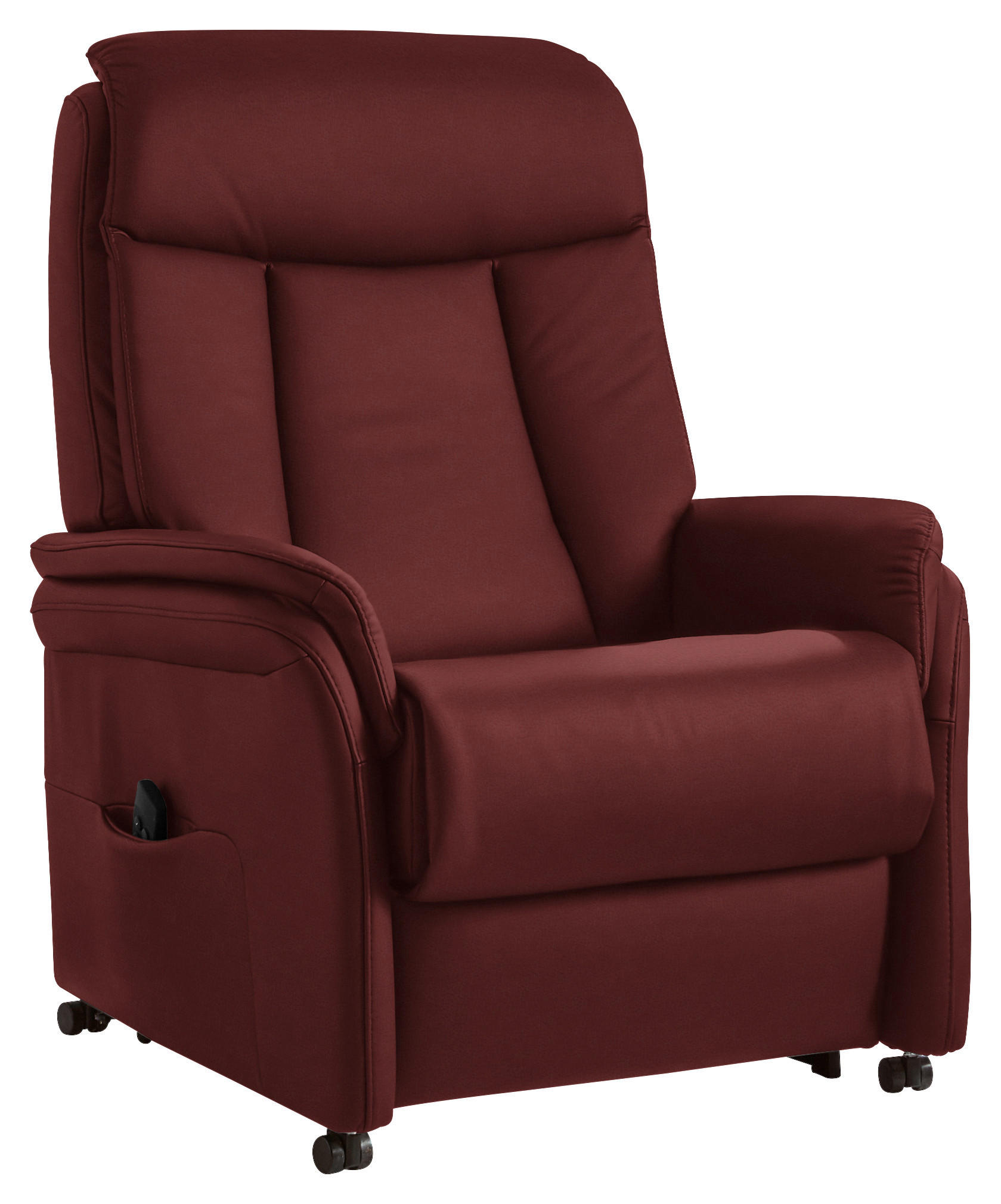 FERNSEHSESSEL in Brombeere  - Brombeere, Konventionell, Leder/Kunststoff (80/107/84cm) - Valdera