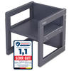 LERNTURM Littlefoot 3-in-1  - Schieferfarben, Basics, Holz (32/32/32cm) - Tobi