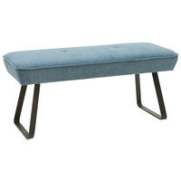 HOCKERBANK 118/50/51 cm   - Blau/Schwarz, Design, Holz/Holzwerkstoff (118/50/51cm) - Dieter Knoll