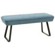 HOCKERBANK 118/50/51 cm   - Blau/Schwarz, Design, Textil/Metall (118/50/51cm) - Dieter Knoll