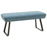 HOCKERBANK 118/50/51 cm   - Blau/Schwarz, Design, Textil/Metall (118/50/51cm) - Dieter Knoll