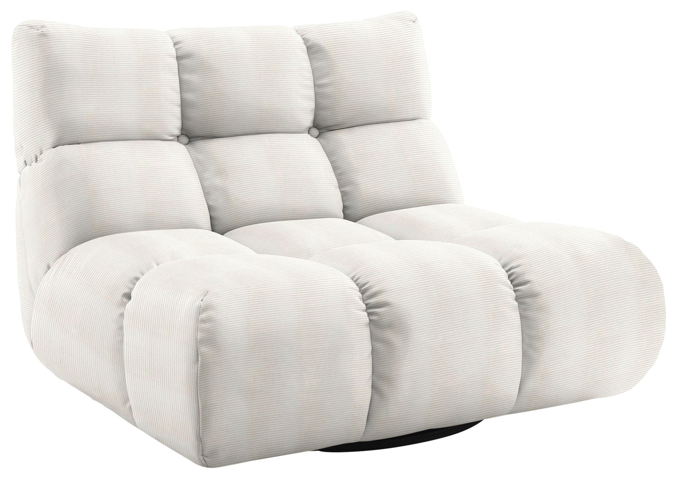 SESSEL Feincord Weiss  - Weiss/Schwarz, Design, Kunststoff/Textil (112/85/108cm) - Pure Home Lifestyle