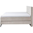 BOXSPRINGBETT 160/200 cm  in Beige  - Beige/Graphitfarben, Design, Textil/Metall (160/200cm) - Xora