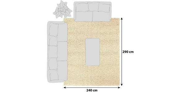 HOCHFLORTEPPICH 240/290 cm Fashion Shaggy Creme - Creme, Basics, Textil (240/290cm) - Novel