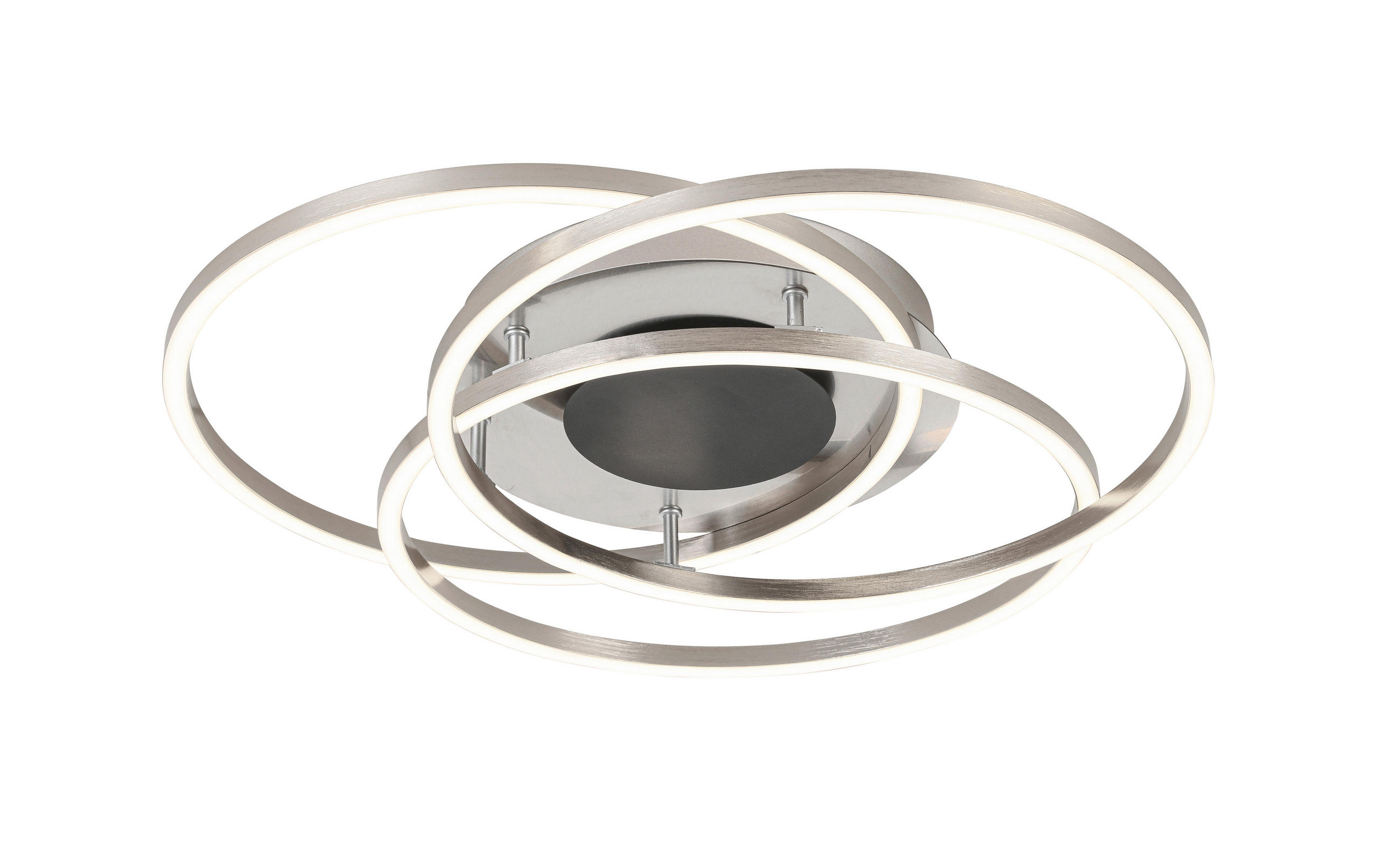 STROPNÉ LED SVIETIDLO, 50/8,5 cm  - čierna/niklová, Design, kov/plast (50/8,5cm) - Novel