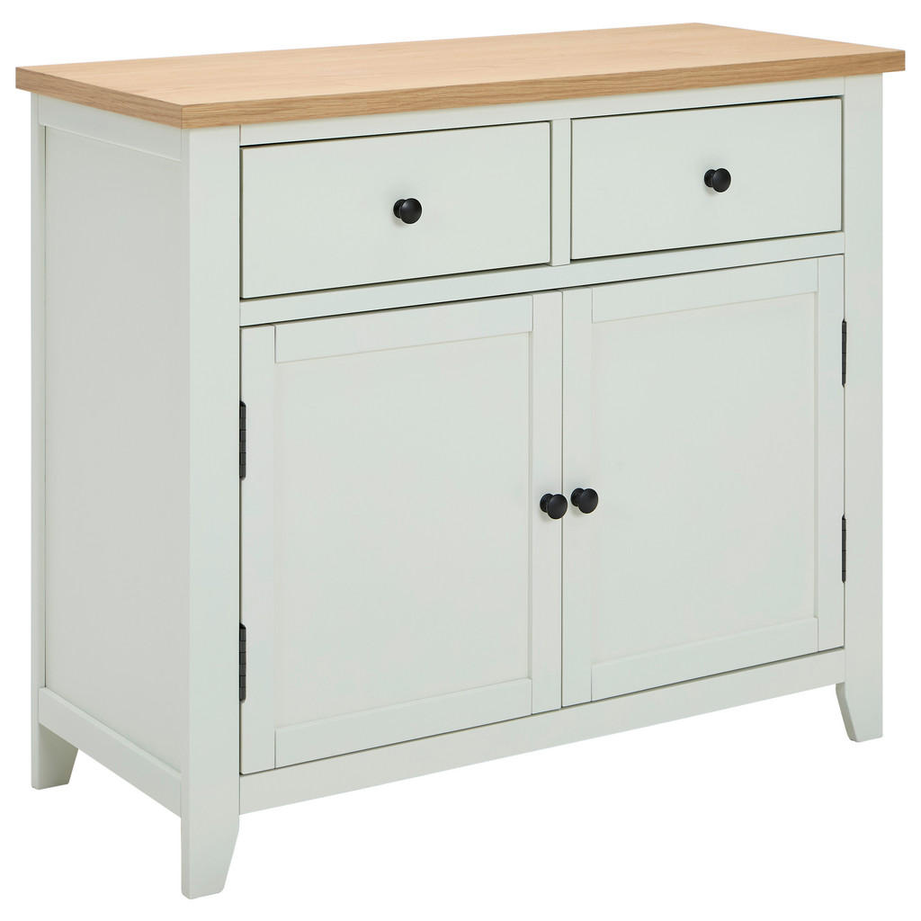 MID.YOU ŠIROKÁ KOMODA, dub, borovice, přírodní barvy, bílá, 100/85/43 cm