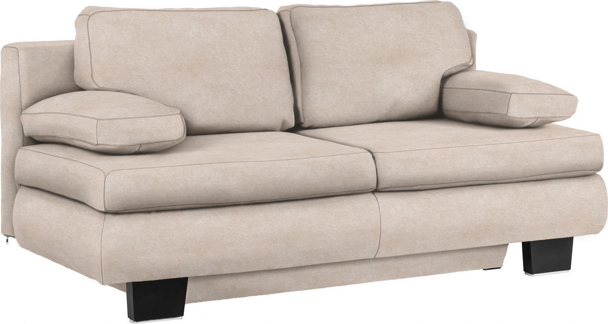 SCHLAFSOFA Flachgewebe Champagner  - Wengefarben/Champagner, KONVENTIONELL, Holz/Textil (203/94/100cm) - Novel