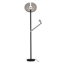 STOJACIA LED LAMPA, 41/39,35/182,80 cm - čierna/prírodná farba, Basics, kov/drevo (41/39,35/182,80cm) - Dieter Knoll
