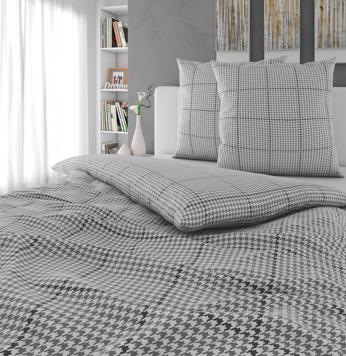 BETTWÄSCHE 3-teilig Satin 200/200 cm  - Silberfarben, Textil (200/200cm) - Bio:Vio
