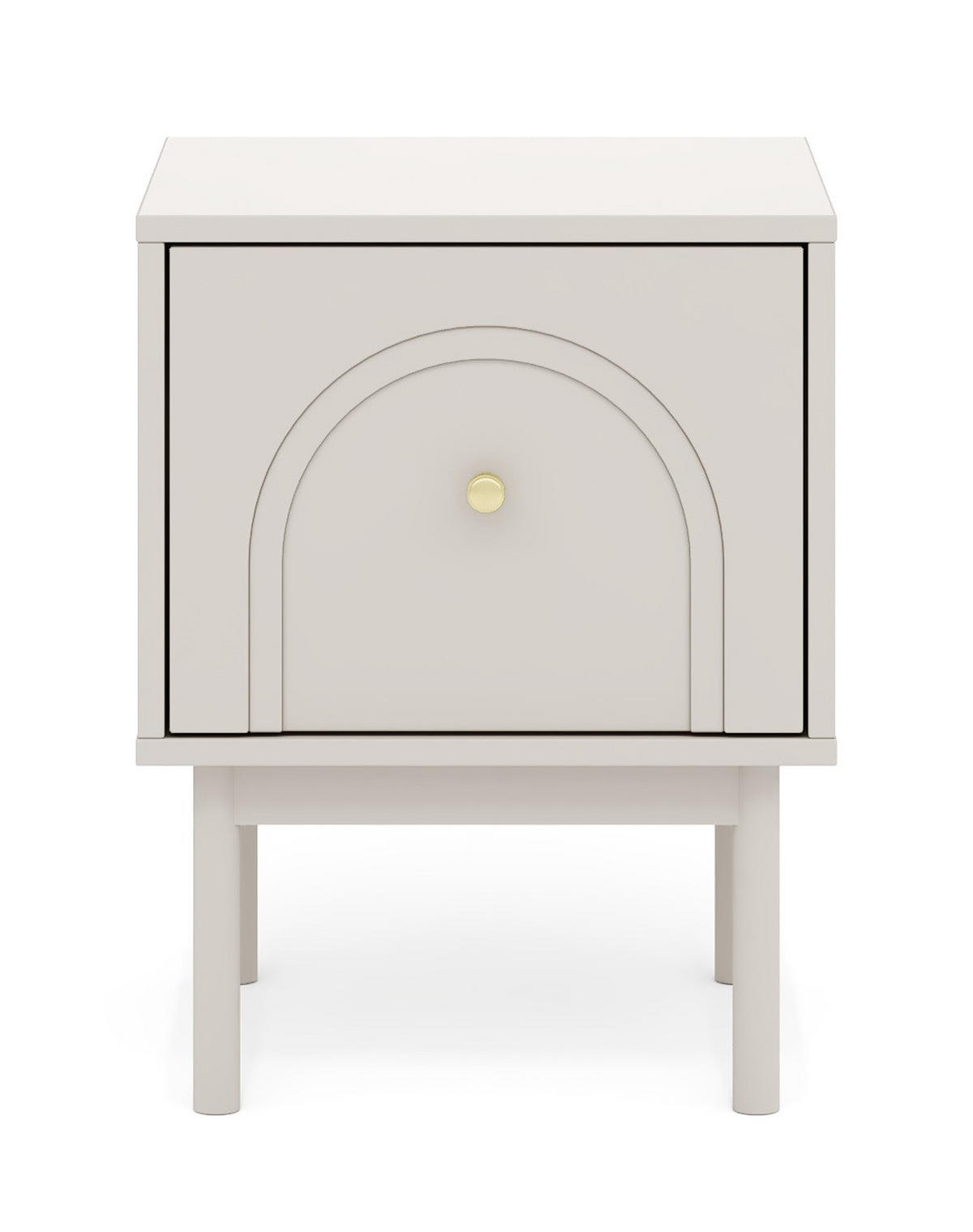 NACHTSCHRANK 41,5/53,5/39 cm  - Kaschmir/Goldfarben, Design, Holzwerkstoff/Metall (41,5/53,5/39cm) - Boxxx