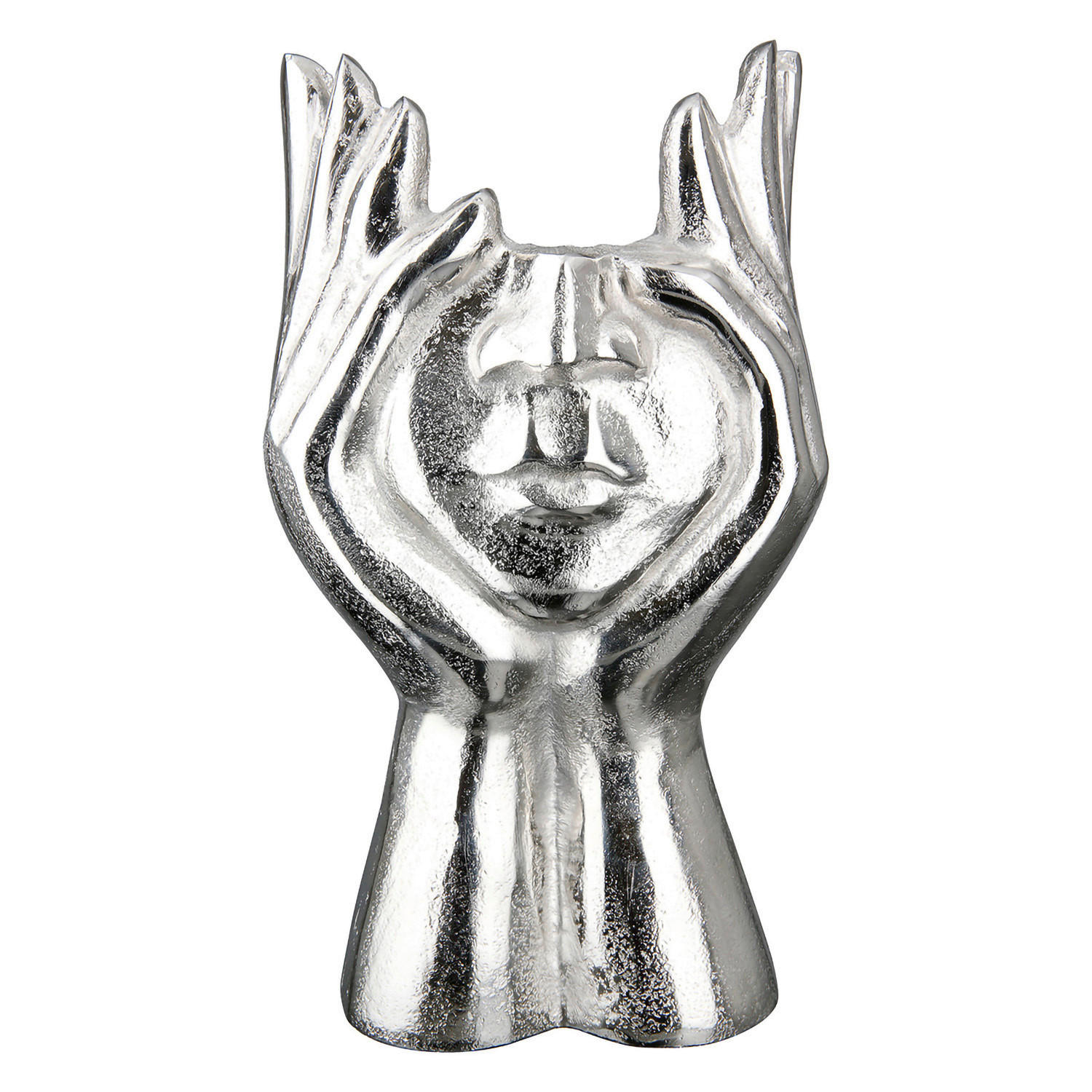 DEKOVASE  - Silberfarben, Basics, Metall (18/30/12cm)