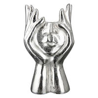 DEKOVASE  - Silberfarben, Basics, Metall (18/30/12cm)