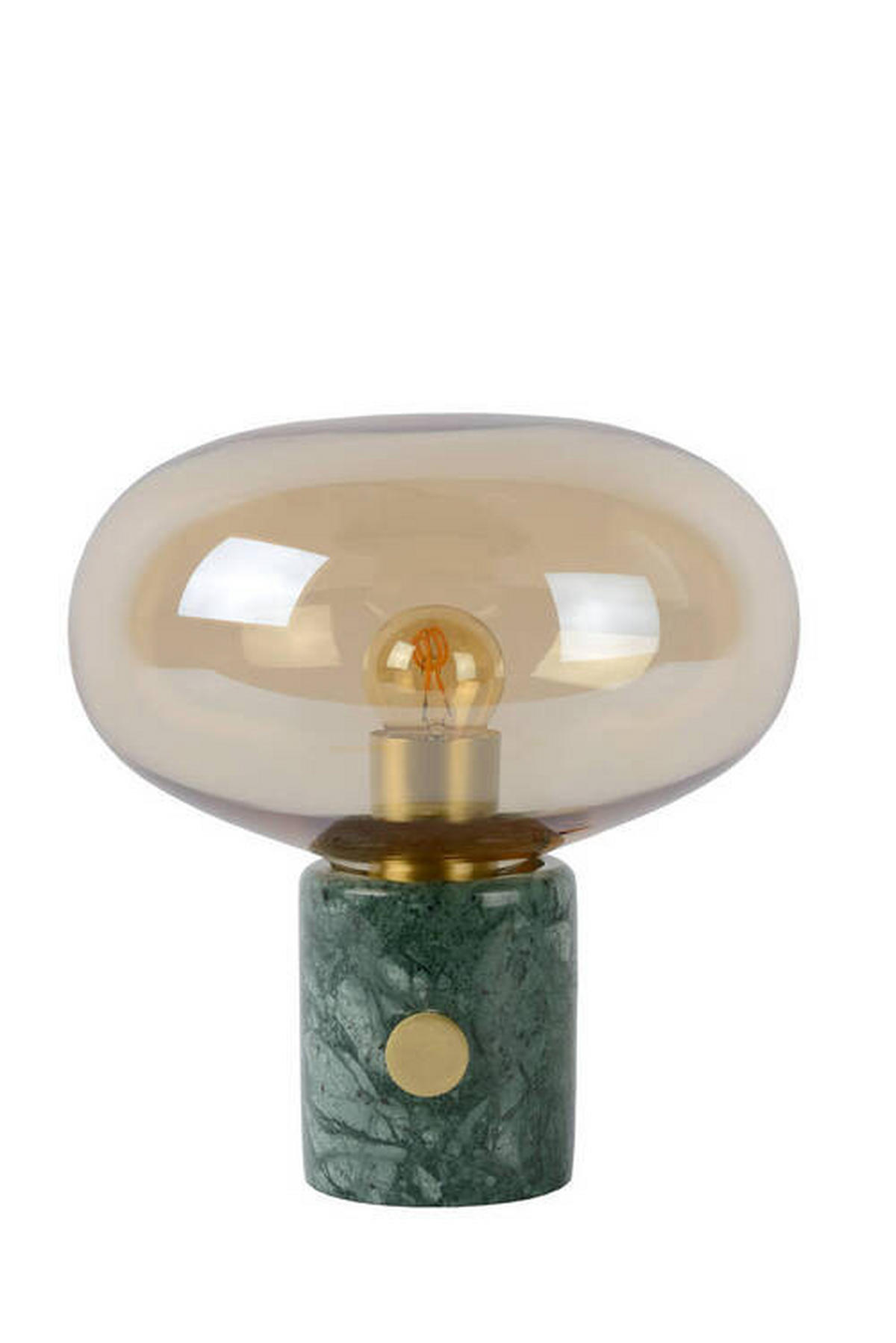 TISCHLEUCHTE CHARLIZE 23/24 cm   - Bernsteinfarben/Grün, Basics, Glas/Stein (23/24cm) - Lucide