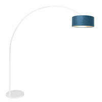 STEHLEUCHTE SPARKLED LIGHT 50/240/230 cm  - Blau/Weiß, Trend, Leder/Metall (50/240/230cm)