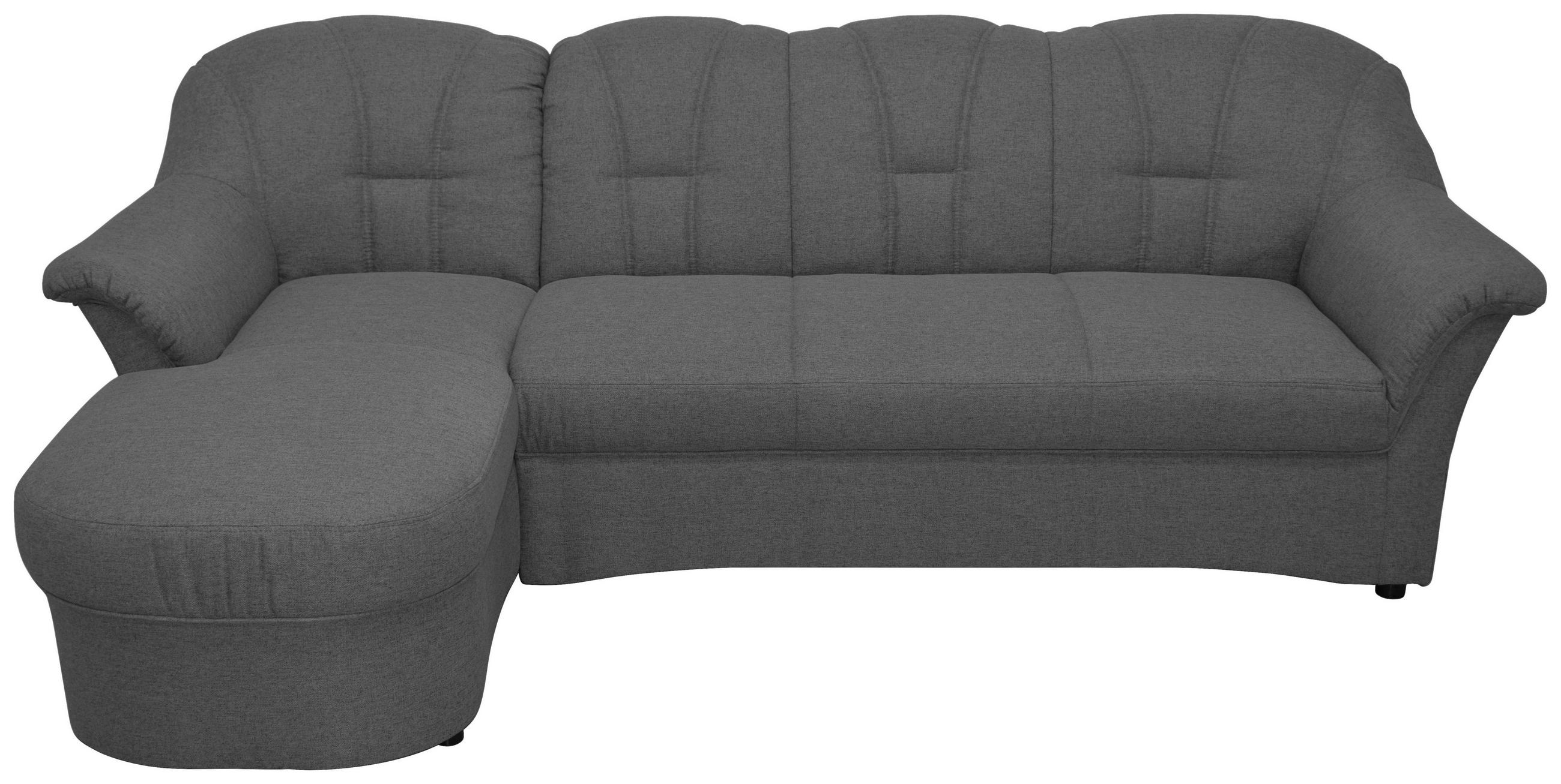ECKSOFA Grau Webstoff - Schwarz/Grau, KONVENTIONELL, Textil (142/233cm) - MID.YOU