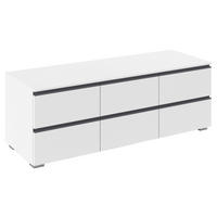 TV-ELEMENT - Silberfarben/Weiß, Trend, Holzwerkstoff/Kunststoff (120/42/42cm) - Xora