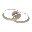LED-DECKENLEUCHTE Velora 53,5/33/9,3 cm  - Sandfarben, Design, Kunststoff/Metall (53,5/33/9,3cm) - Dieter Knoll