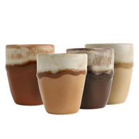 SADA ŠÁLOK 4-dielne - bahenná hnedá/krémová, Basics, keramika (6/7cm) - Creatable