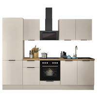 KÜCHENBLOCK MULTAN  in Kaschmir  - Kaschmir/Schwarz, Basics, Holzwerkstoff/Metall (270/211/60cm) - Carryhome