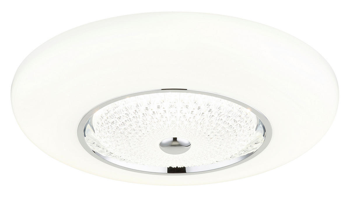 LED-DECKENLEUCHTE 59/12 cm   - Klar/Chromfarben, Design, Kunststoff/Metall (59/12cm) - Globo