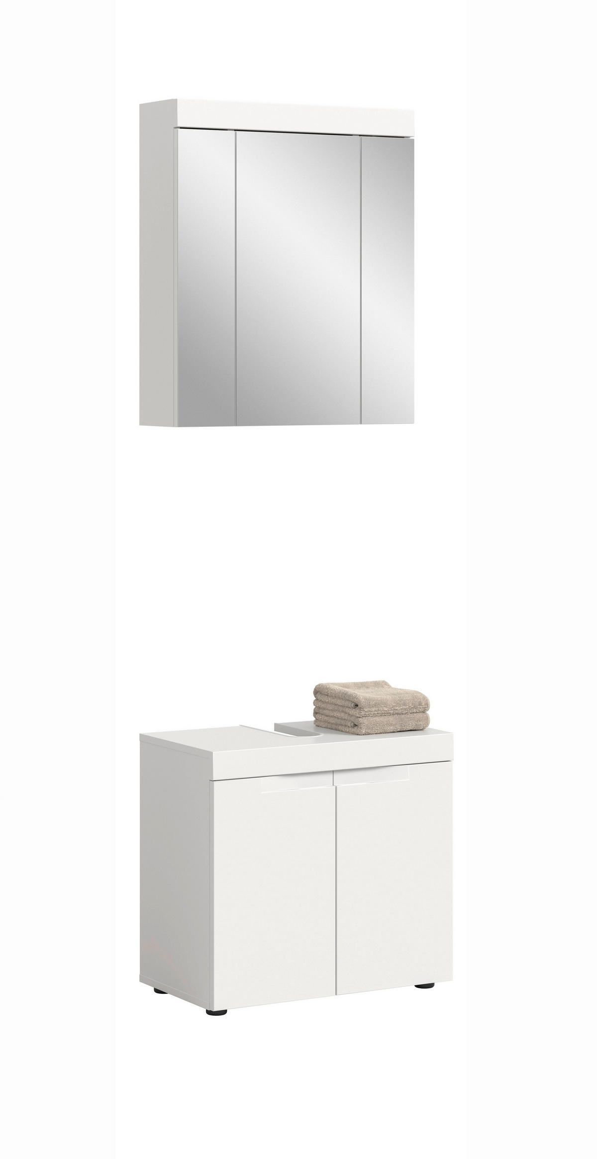 BADRUM 60 cm  - vit/svart, Trend, trämaterial/glas (60cm) - MID.YOU