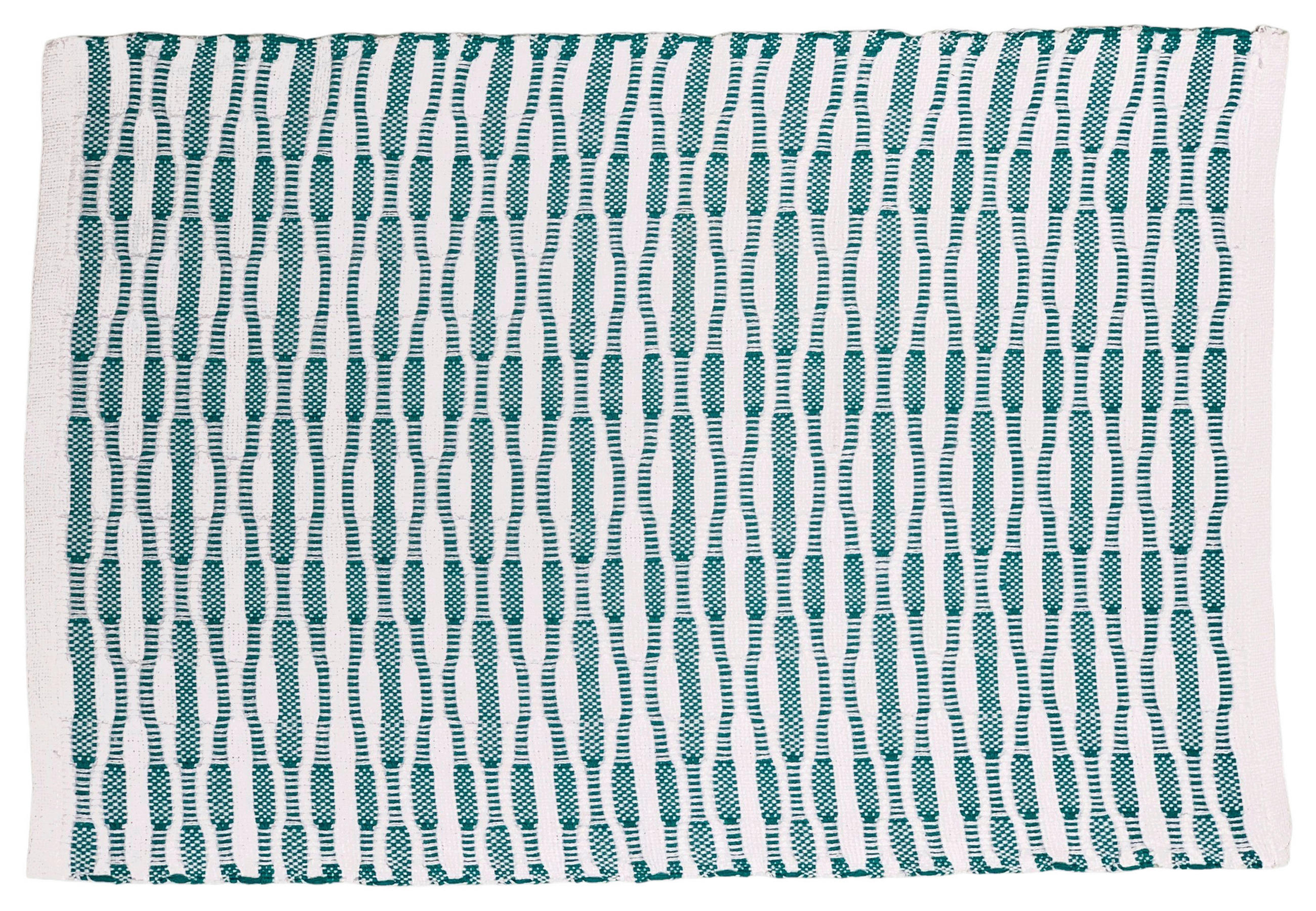 TISCHSET Textil Türkis, Weiß 33/48 cm  - Türkis/Weiß, LIFESTYLE, Textil (33/48cm)